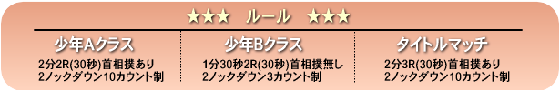 アマチュアキックボクシング大会ルール